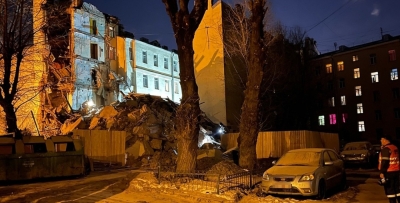 В Петербурге реконструируют обрушившийся дом на Гороховой